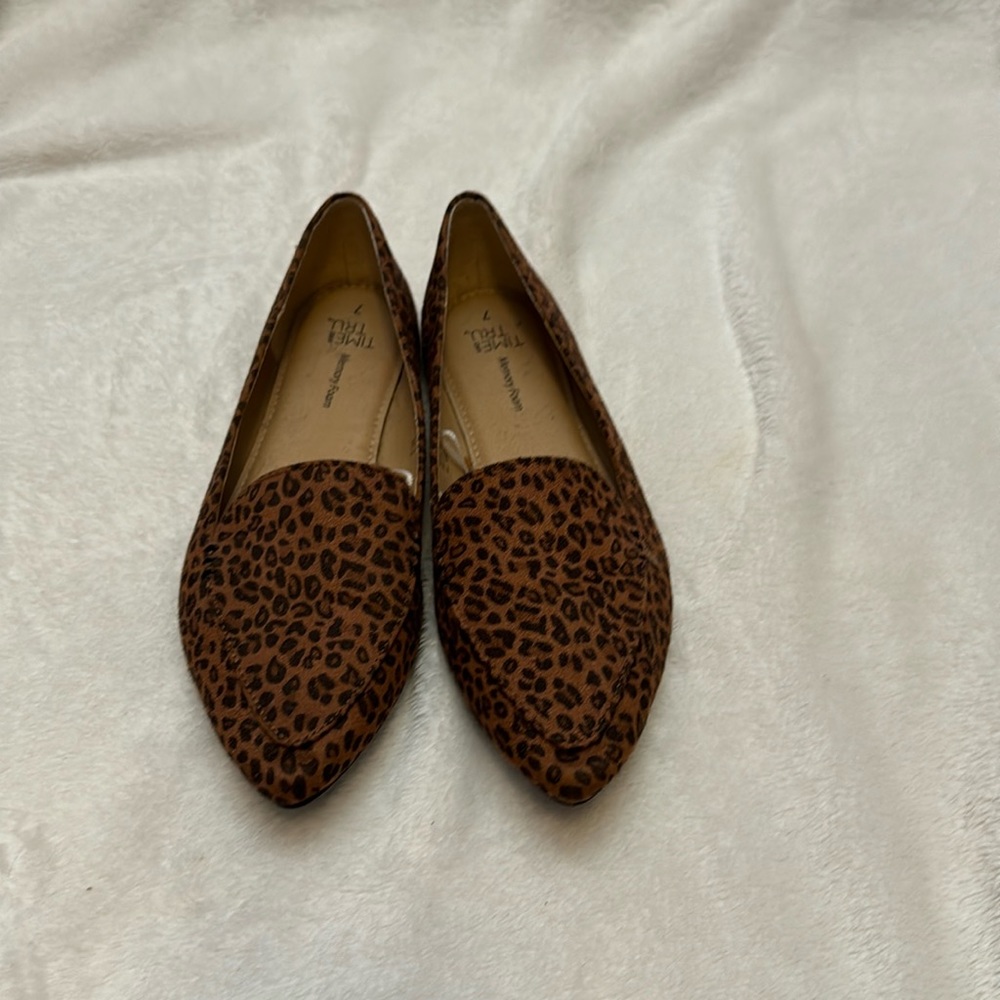 NWT Cute TIME & TRU Cheetah Slip On Loafers Flats